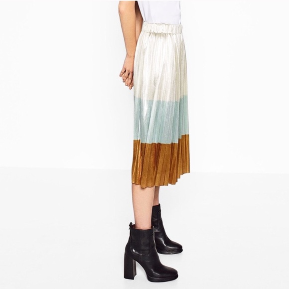 ZARA MIDI PLEATED SKIRT BRAND NEW WITH TAGS MEDIUM - Picture 7 of 7